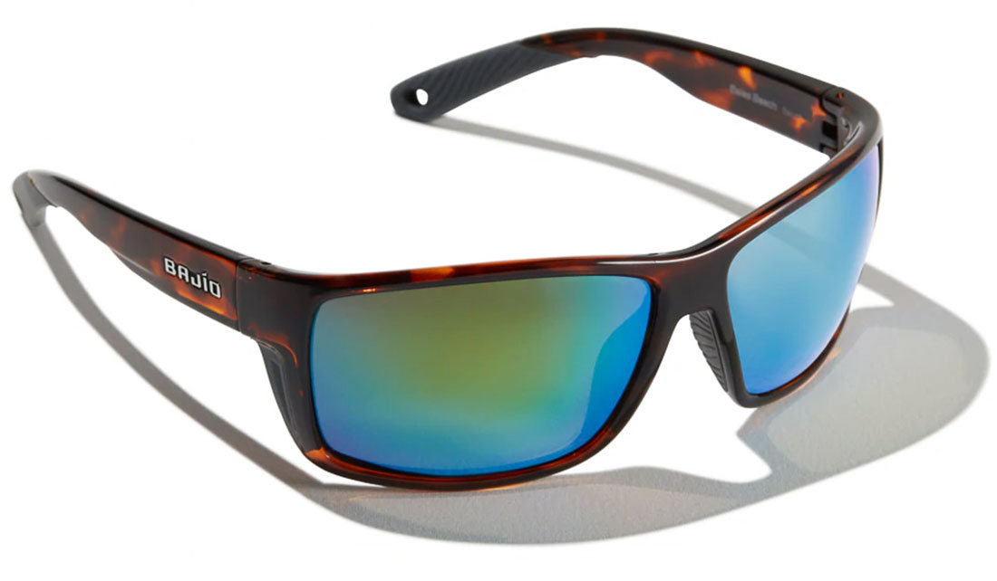 Bajio Polarized Glasses Bales Beach - Dark Tort Gloss (Green Mirror PC)