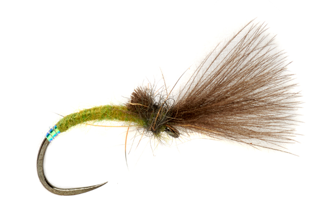 Fulling Mill Dry Fly - Procter's Pearly Butt Olive Emerger Barbless