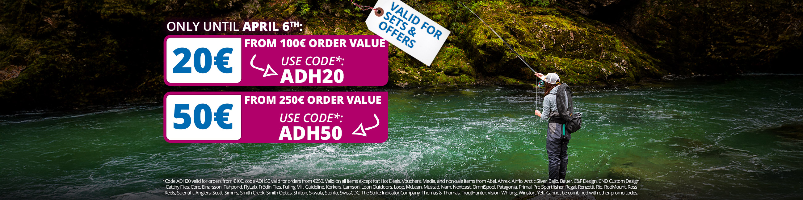 €20 or €50 discount with Code ADH20 or ADH50