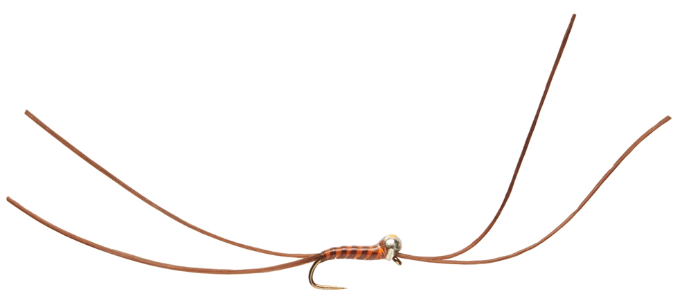 P-26897_Fulling_Mill_Bung_Worm_Dark_olive_Yellow_Spot_ Fulling Mill Bung Worm Dark Olive Yellow Spot Nymph Barbless