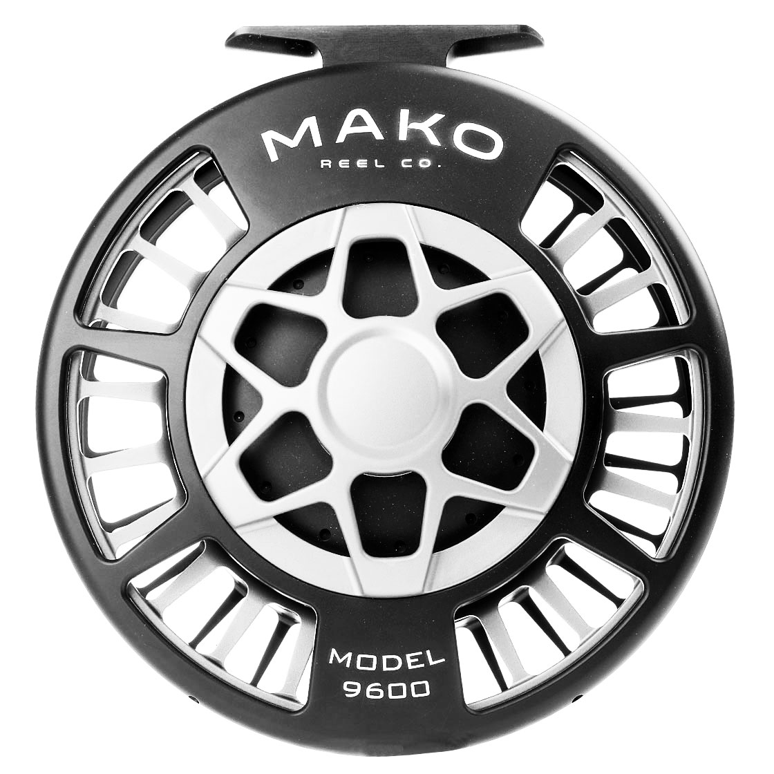 Mako Reel matte platinum on black Model 9600B