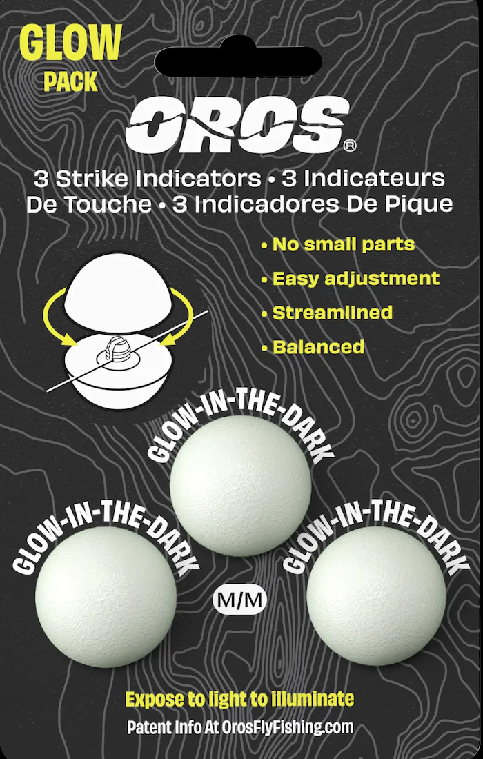 Oros Strike Indicator Set Glow In The Dark 2x Small 1x Medium Oros Strike Indicator Set Glow In The Dark 2x Small 1x Medium
