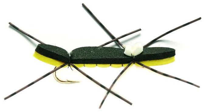 fulling_mill_chernobyl_ant_black_yellow Fulling Mill Dry Fly - Chernobyl Ant black/yellow
