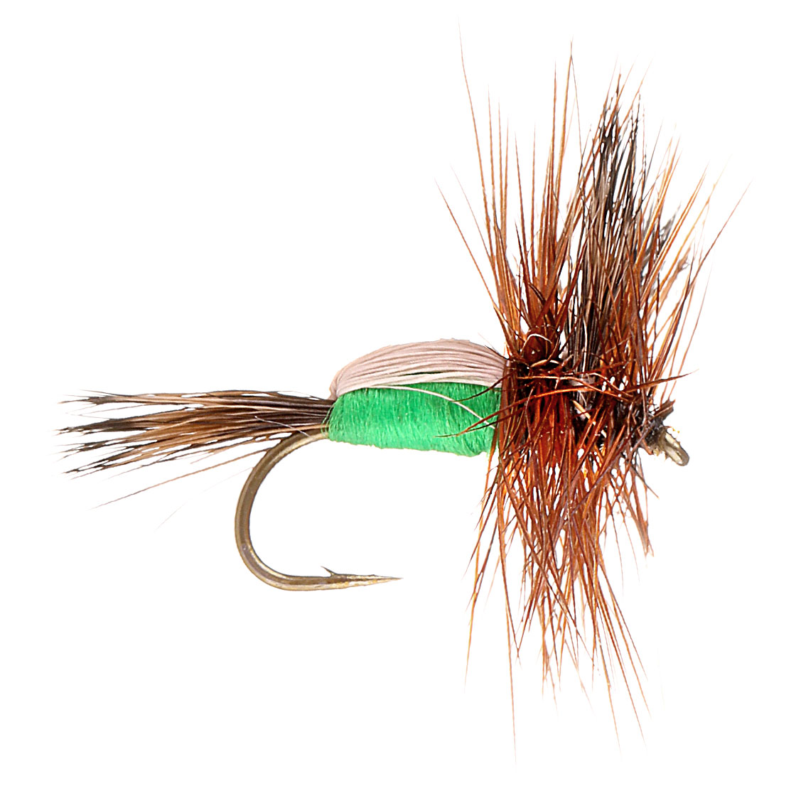 Kami Flies Dry Fly - Humpy Green