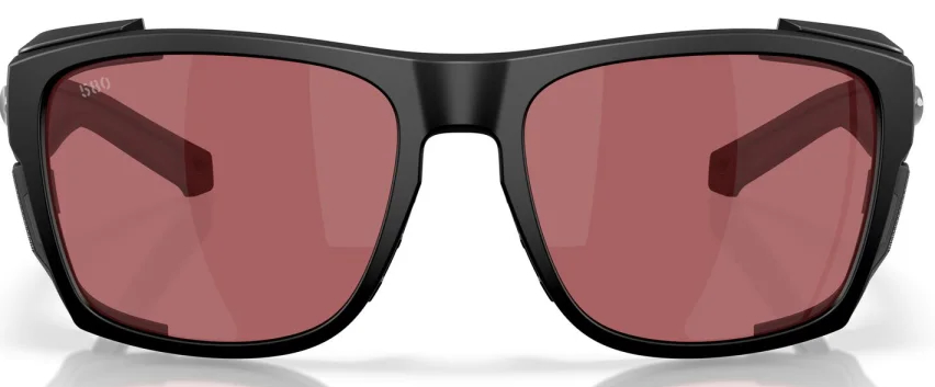 Costa Polarized Glasses King Tide 6 Matte Black (Rose 580G)