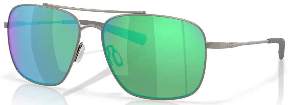 Costa Polarized Glasses Canaveral Brushed Gunmetal (Green Mirror 580G)