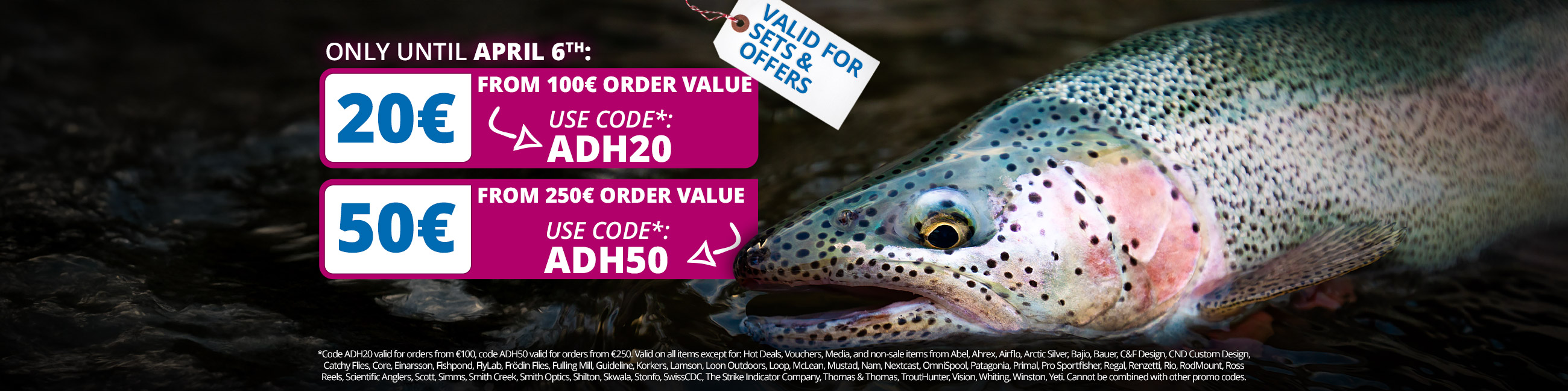 €20 or €50 discount with Code ADH20 or ADH50