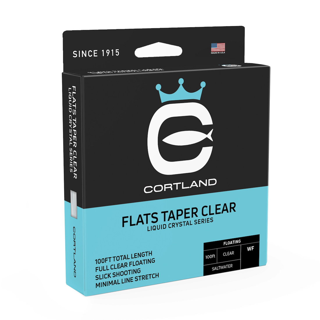 Cortland Liquid Crystal Saltwater Flats Taper Fly Line CLEAR Floating