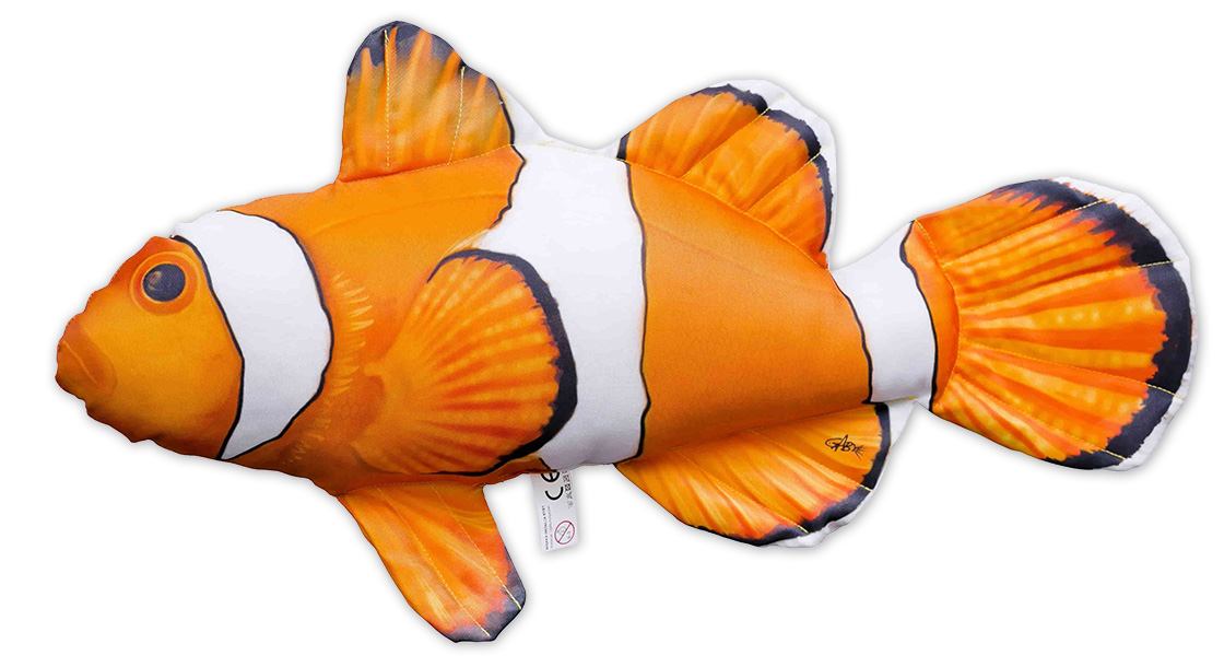 P-29169_Fischkissen_Kuscheltier_Clownfish_32cm Fish Pillow Soft Toy Clownfish 32cm