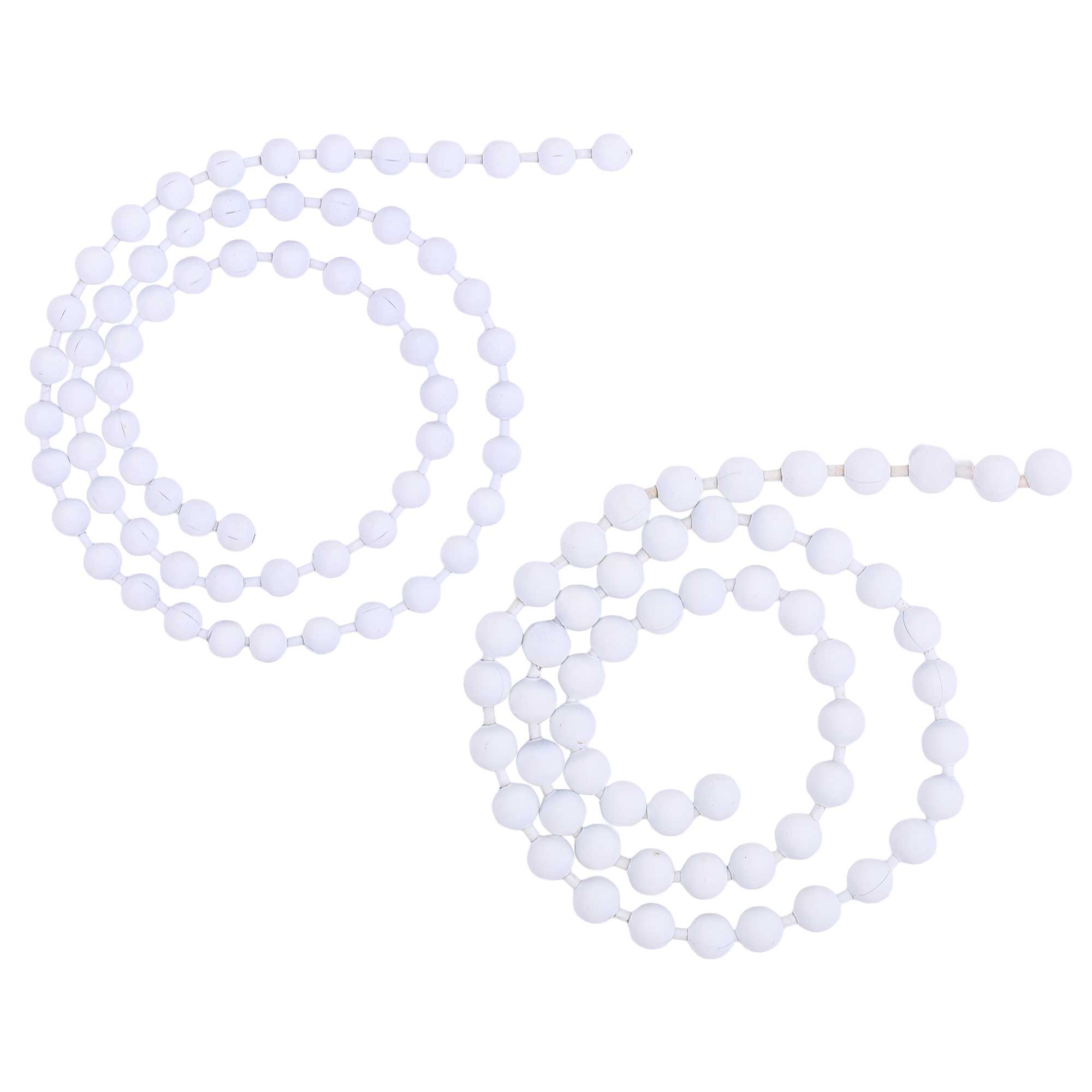 Hareline Bead Chain Chicone's Stealth Chain Ball Chain Eyes White