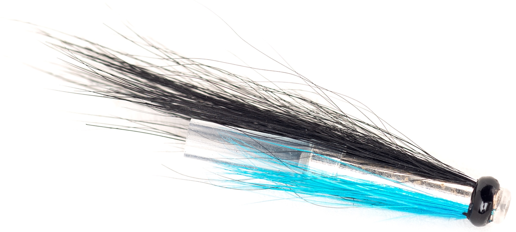 Guideline Salmon Fly Black & Blue Steel Micro Tube Fly
