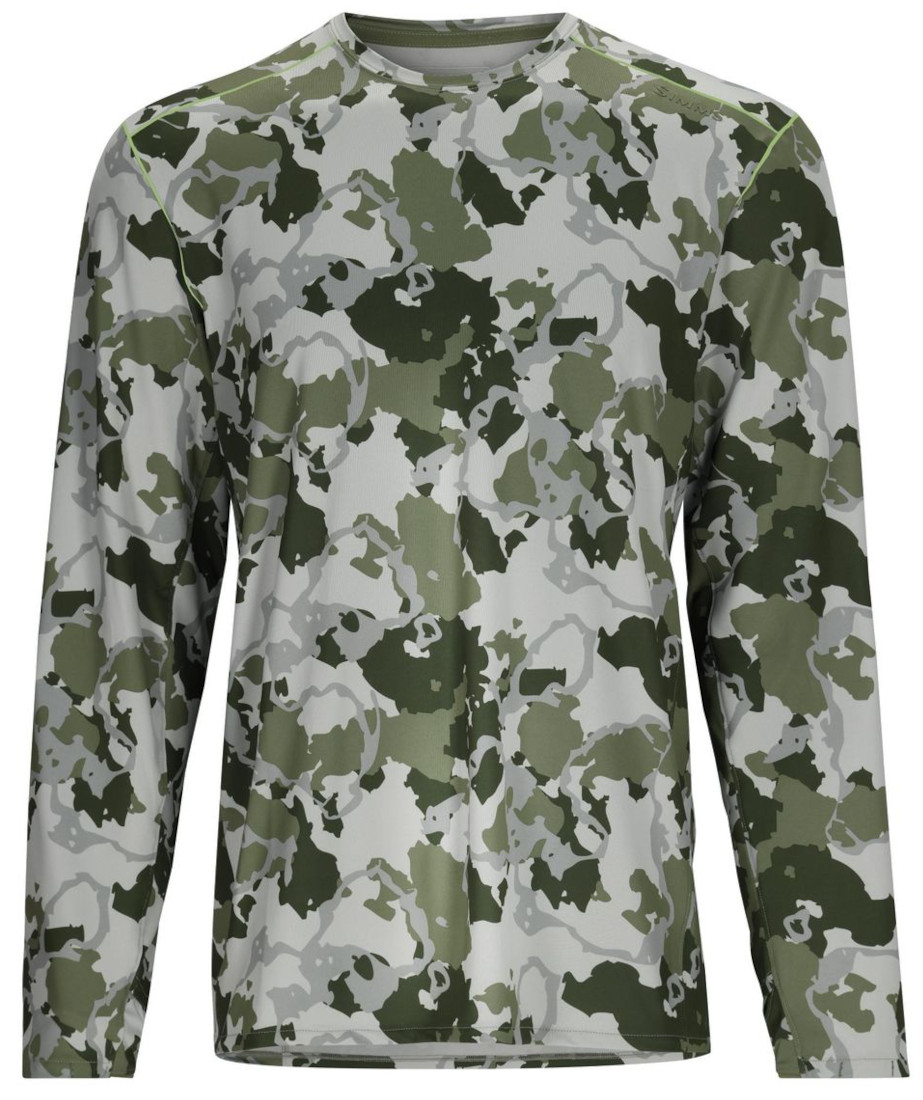 Simms Solarflex Crew Longsleeve regiment camo clover