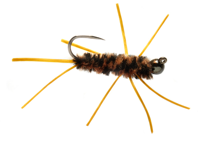 Fulling Mill Nymph - Pat's Black/Tan Jiggy Barbless