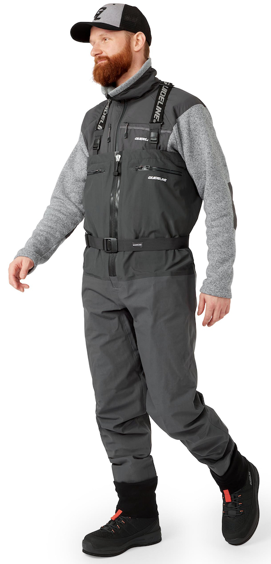 P-16603_Guideline_Sonic_HD_Zip_Waders_2 Model measures 184cm/78kg (6'1"/172lbs) and wears size Medium Long