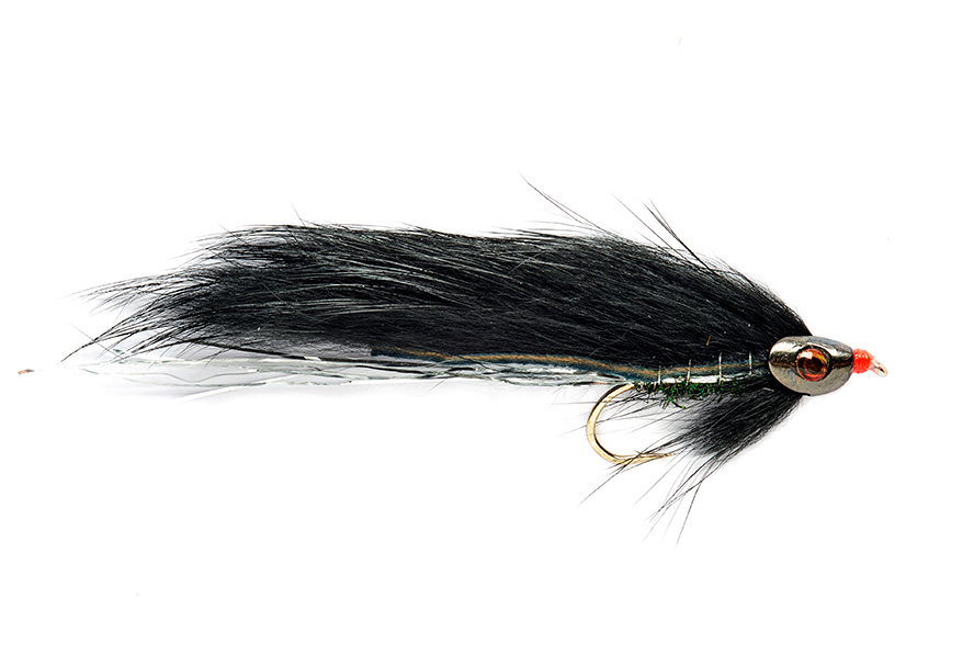 Fulling Mill Streamer -Black Zonker Skullhead