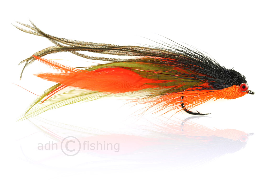 FullingMill_AndinoDeceiver_orange_hi Fulling Mill Saltwater Fly - Andino Deceiver orange black