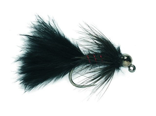 Fulling Mill Streamer - Tungsten Bugger Black Jig Barbless