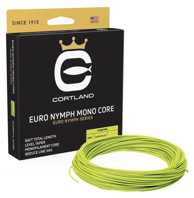 Cortland Hi-Vis Euro Nymph Mono Core Level Fly Line chartreuse