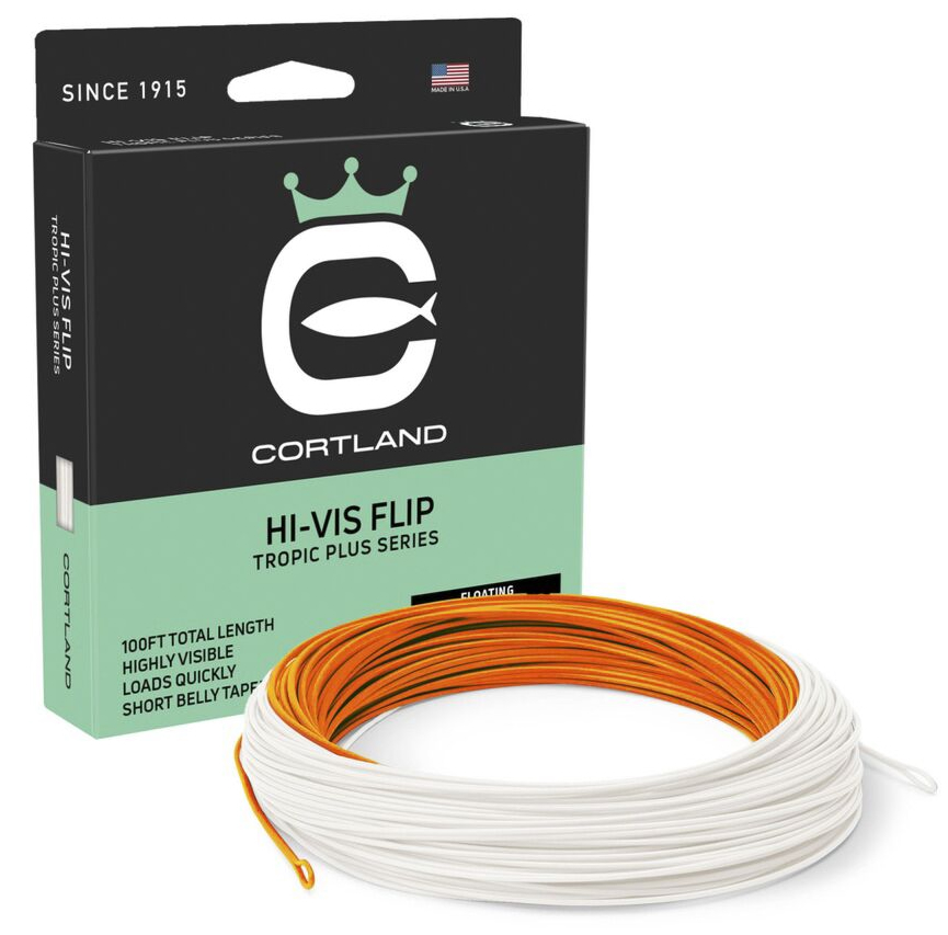 Cortland Flip Tropical Saltwater Floating Short Belly Flyline Hi-Vis Orange / White fly line