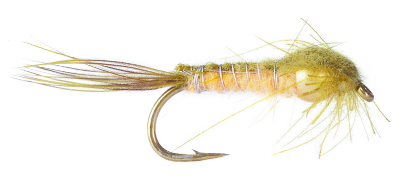 marc-petitjean_mp-133s-mayfly-single-olive Marc Petitjean Nymph - MP133S Mayfly Larva Single Bead
