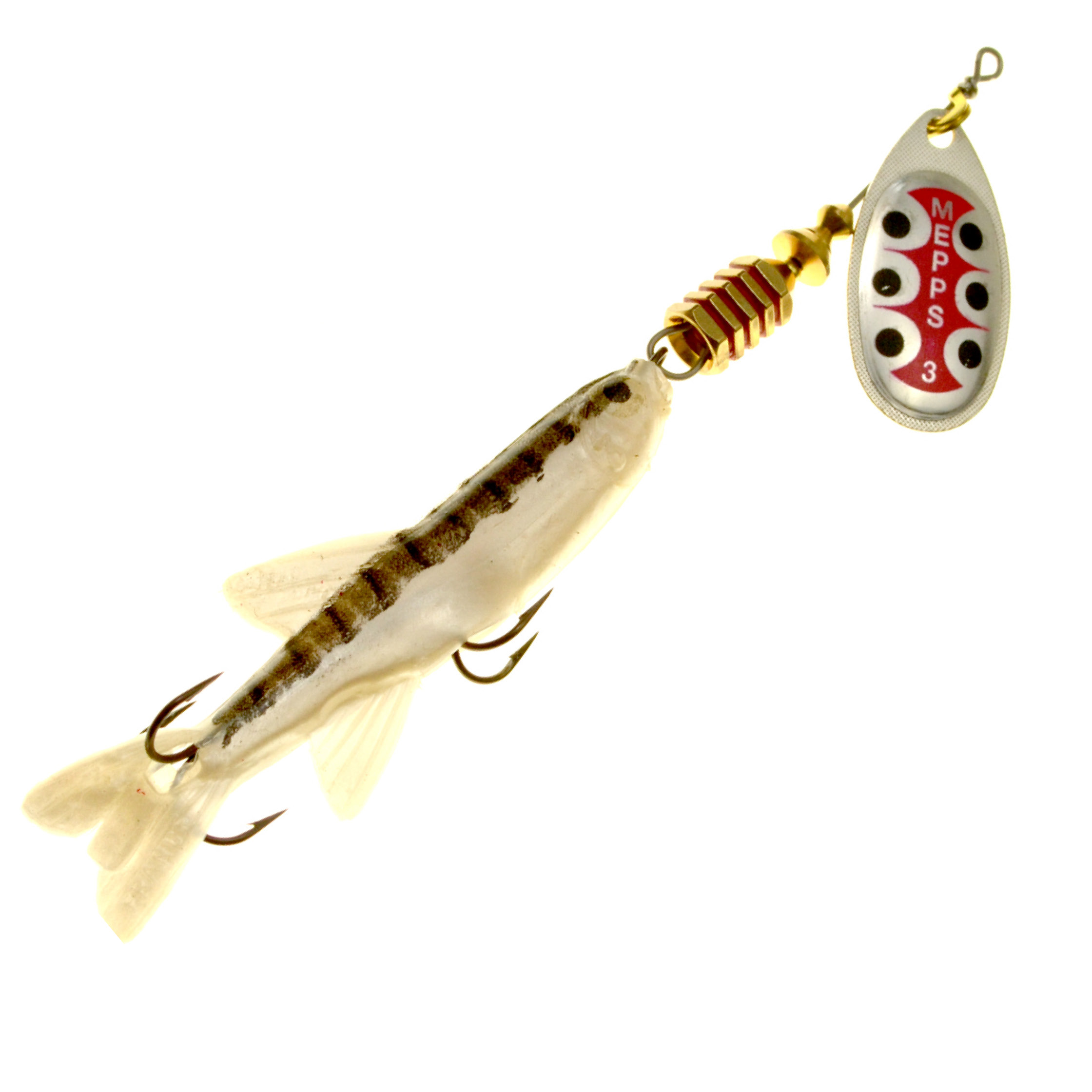 Mepps Aglia TW with fish Spinner silver natural