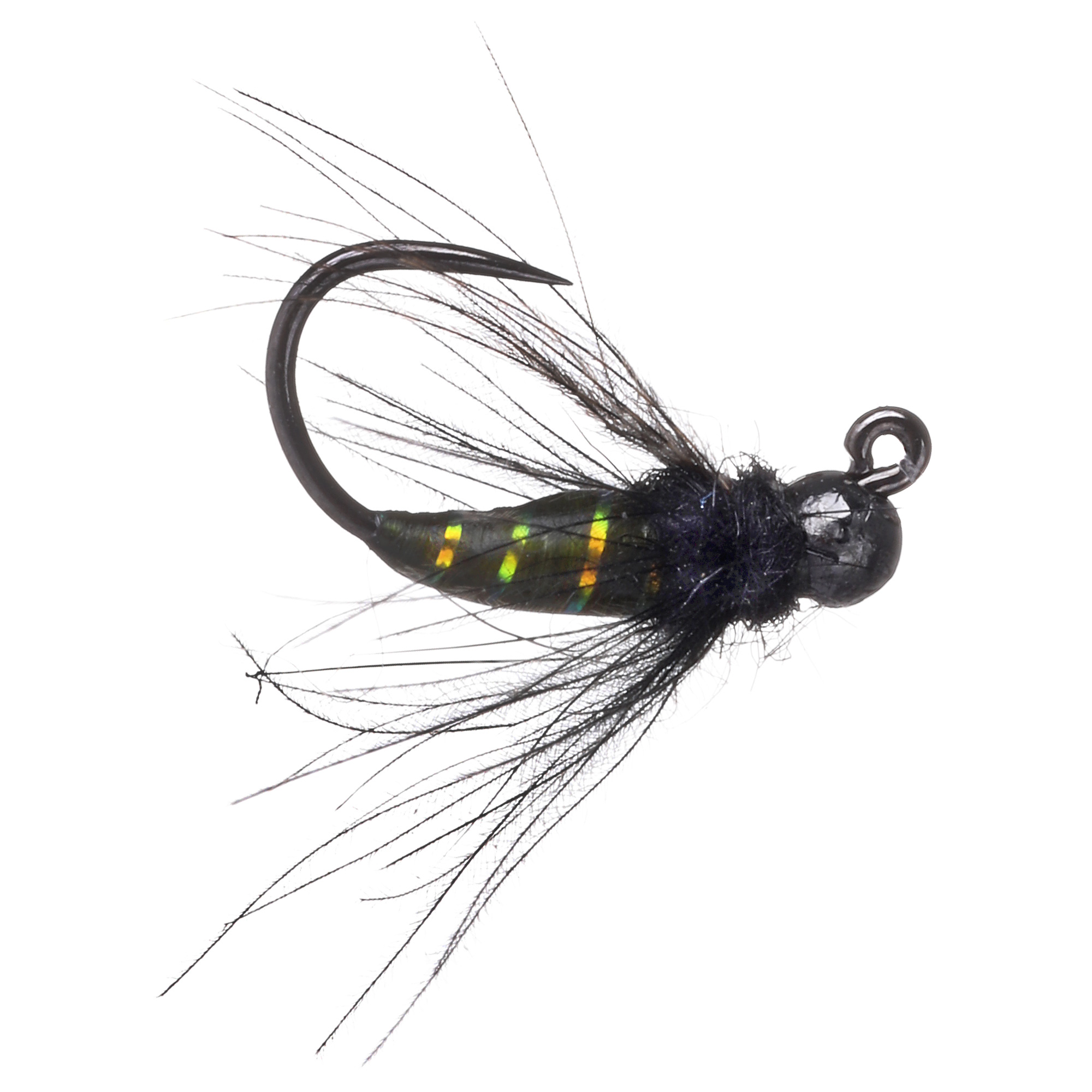 Fulling Mill Nymph Callie's Jiggable Caddis Olive Barbless #14