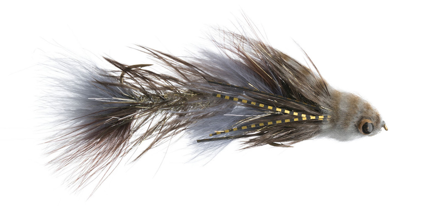 Umpqua Streamer Double Gonga Grey #4 x #4