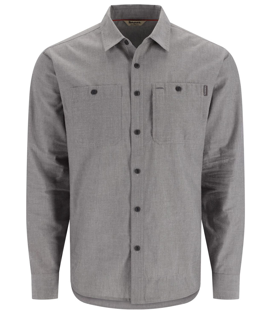 Simms_Cutbank_Chambray_Shirt_Hemd_cinder_chambray_1 Simms Cutbank Chambray Shirt cinder chambray