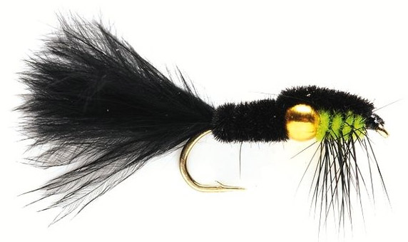 Fulling Mill Nymph - Golden Nugget Montana Marabou green