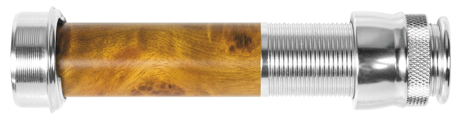 Traper reel seat for rod building silver