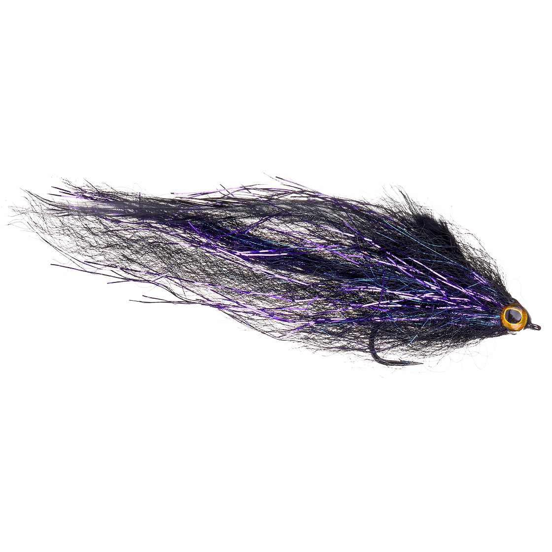 media/image/fibre-baitfish-black-n-purple.jpg adh-fishing Pike Fly - Fibre Baitfish Black & Purple