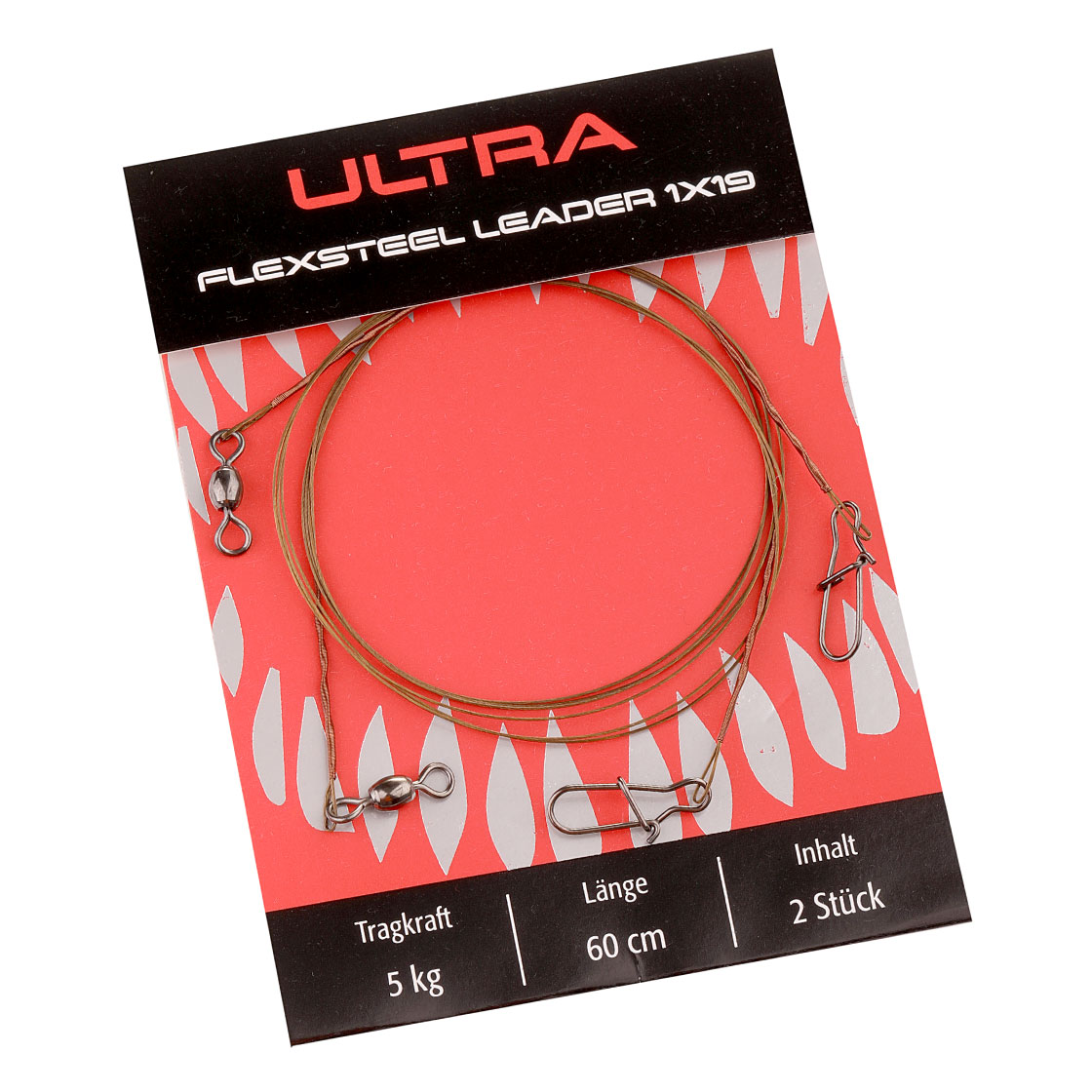 Climax Ultra 1x19 Flexsteel Leader 60 cm 2-Pack