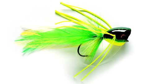 popper-frog-detail Fulling Mill Streamer - Pike Popper Frog
