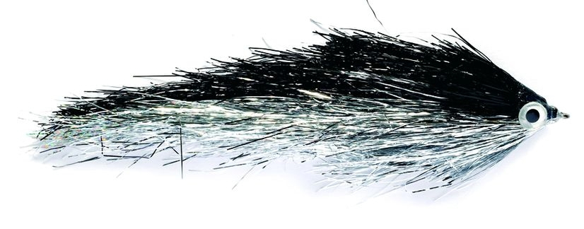 P-04167_Fulling_Mill_Hechtstreamer_Black_Sparkler_6-0_ Fulling Mill Pike Streamer - black sparkler 6/0