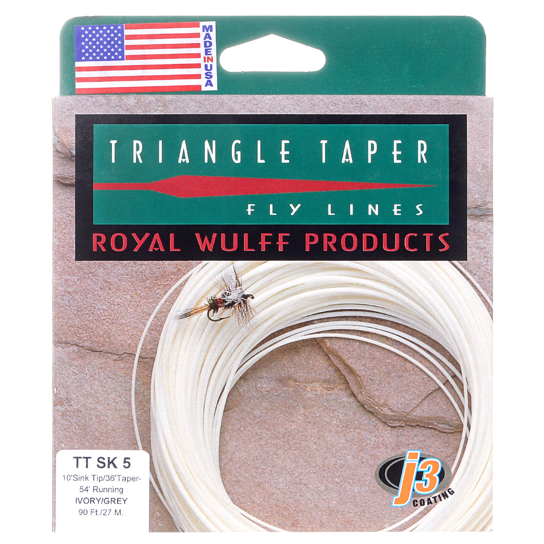 Royal Wulff Triangle Taper Short Floating - Sink4 WF Fliegenschnur Ivory & Grey Head Royal Wulff Triangle Taper Short Floating - Sink4 WF Fliegenschnur Ivory & Grey Head