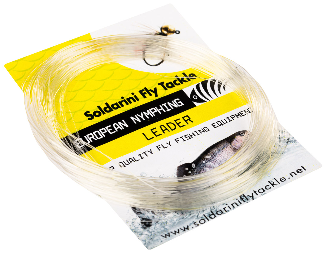 Soldarini Fly Tackle Euro Nymph Tapered Leader 30 ft uv-blue