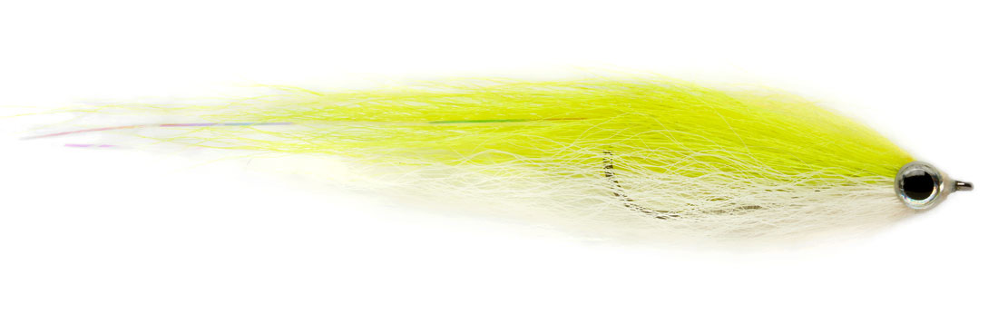 Fulling_Mill_Streamer_Daz-s_Bendback_Minnow_chartreuse_white_1 Fulling Mill Streamer - Daz's Bendback Minnow chartreuse & white