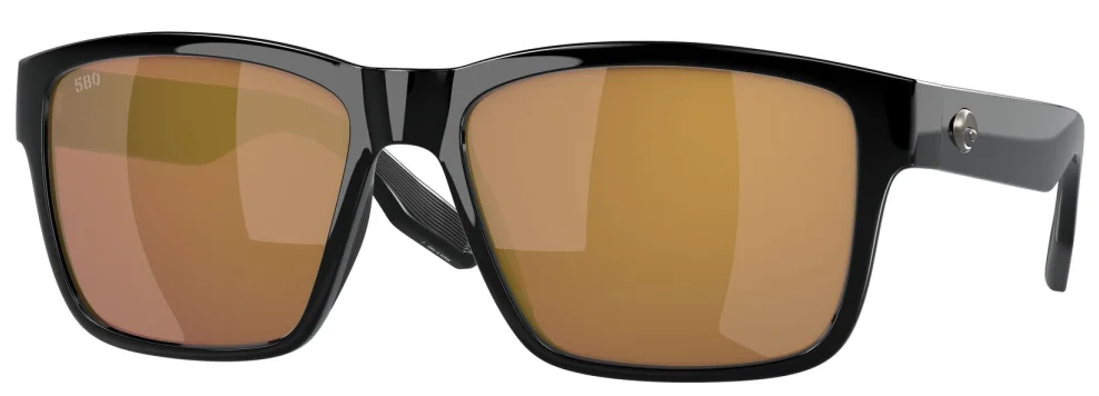 Costa Polarized Glasses Paunch Black (Gold Mirror 580G)