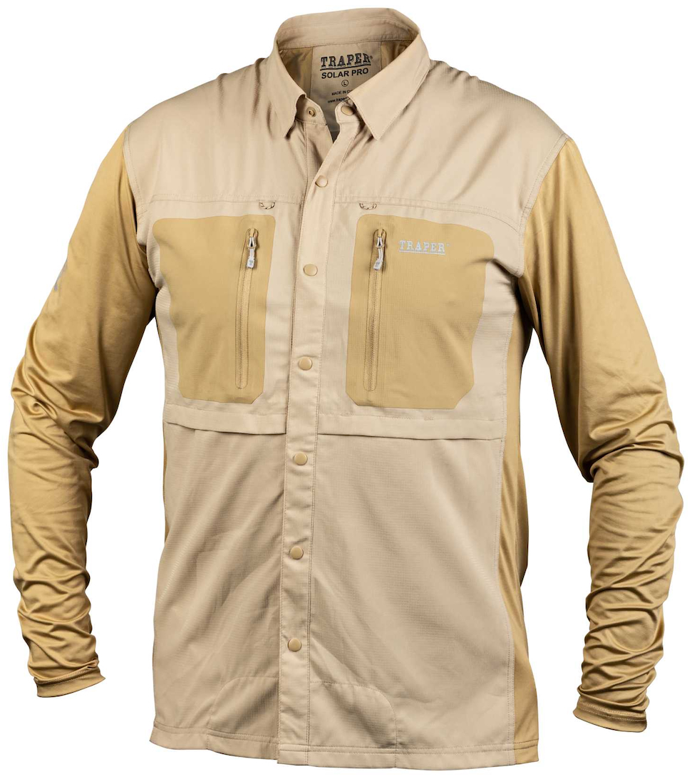 P-26483_Traper_Solar_Pro_Sonnenschutz_Shirt_Sand_ Traper Solar Pro UPF 50+ Fishing Shirt Sunshade sand