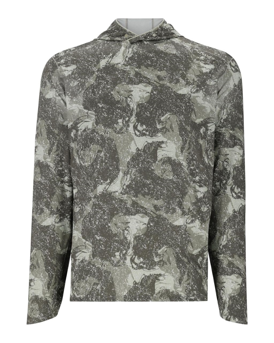 Simms SolarFlex Hoody UPF50 Back Eddy Willow