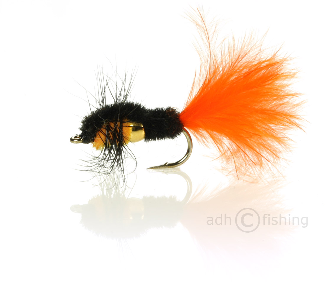 Fulling Mill Nymph - Golden Nugget Montana Marabou orange