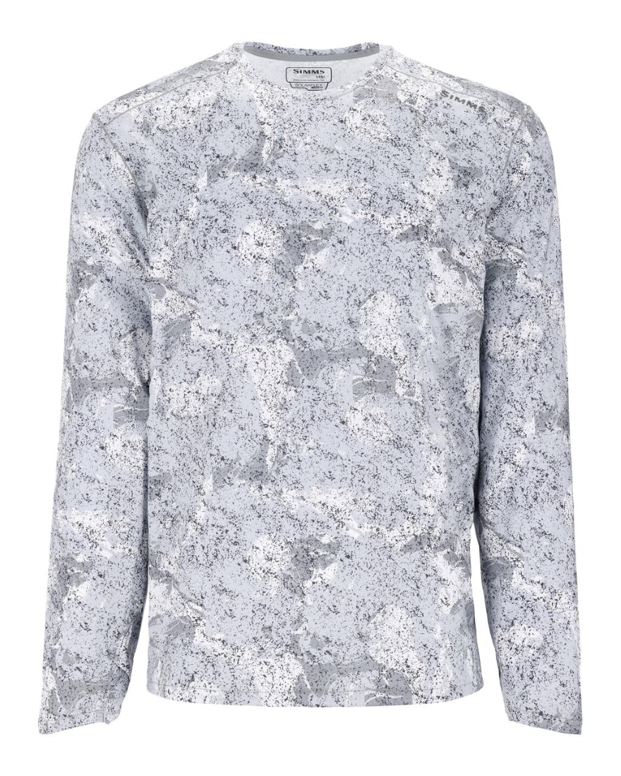 Simms SolarFlex Crewneck UPF50 Shirt back eddy white