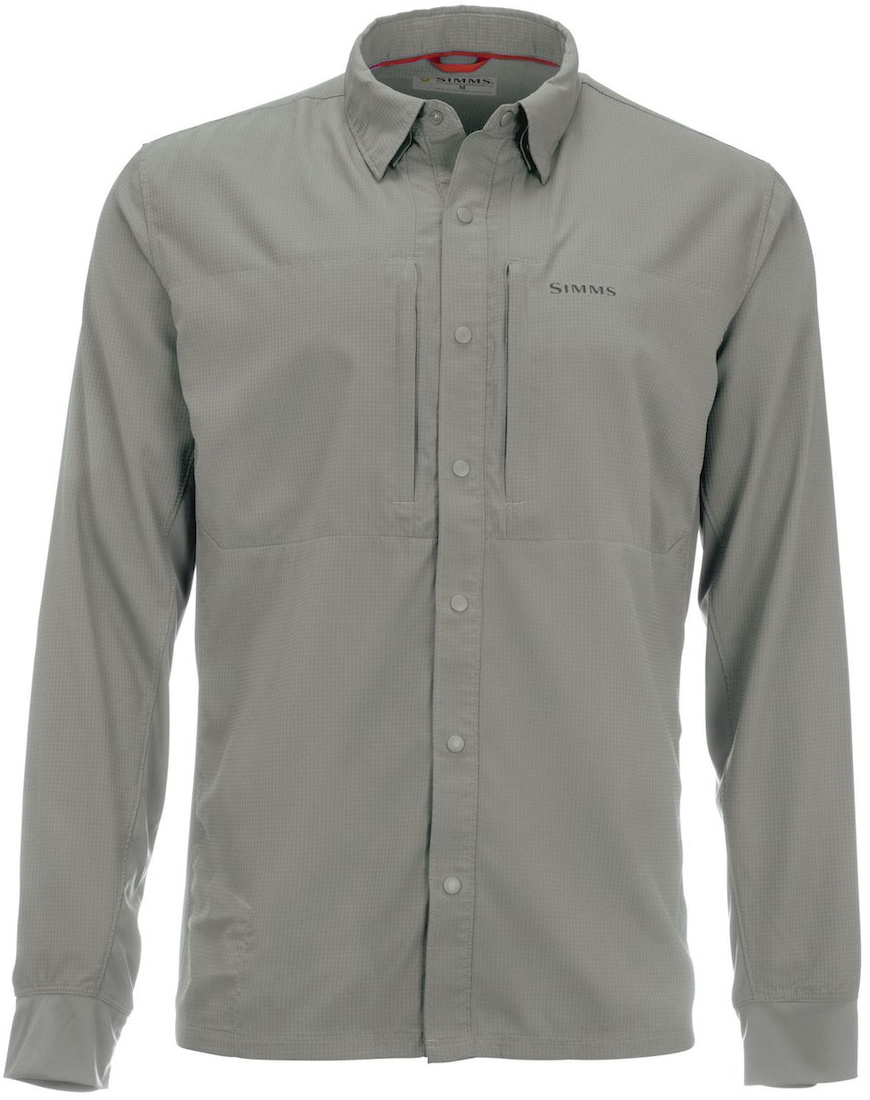 P-28397_Simms_BugStopper_BiComp_Intruder_Hemd_Cinder_ Simms BugStopper Intruder BiComp UPF30 Shirt with UV & Insect Protection Cinder
