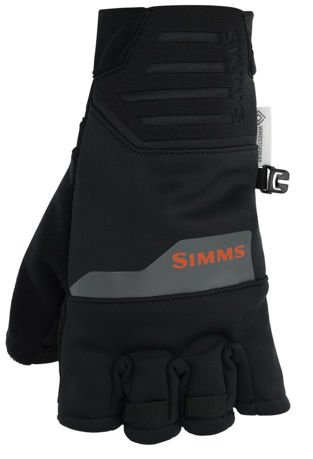 Simms Windstopper Half Finger Glove black