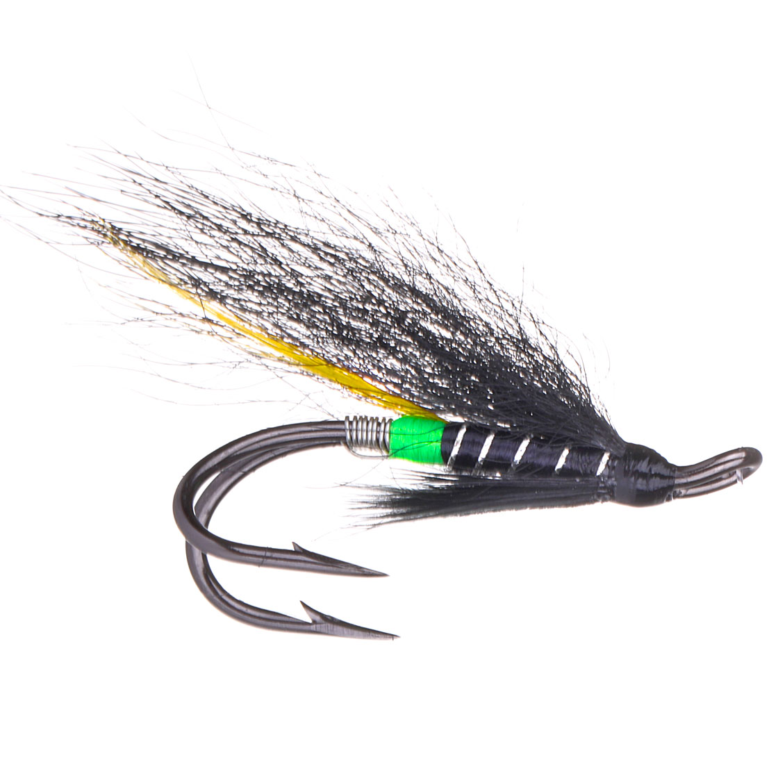Superflies_Lachsfliege_Green_Butt_Black_Double_1 Superflies Salmon Fly - Green Butt Black Double