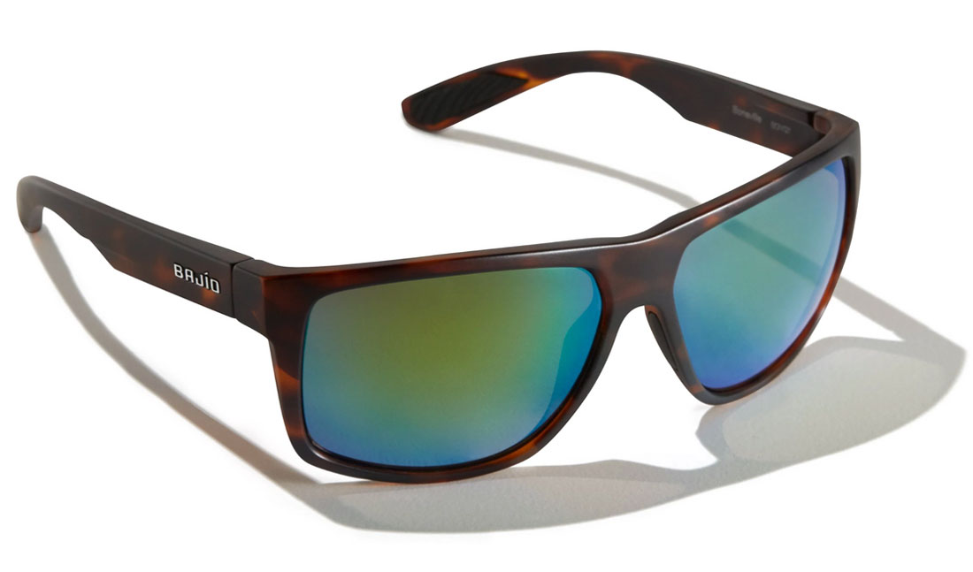 Bajio Polarized Glasses Boneville - Dark Tort Matte (Green Mirror Glass)