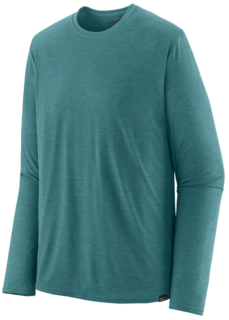 Patagonia M's L/S Cap Cool Daily Shirt aWTLX - Wetland Blue - Light Wetland Blue X-Dye