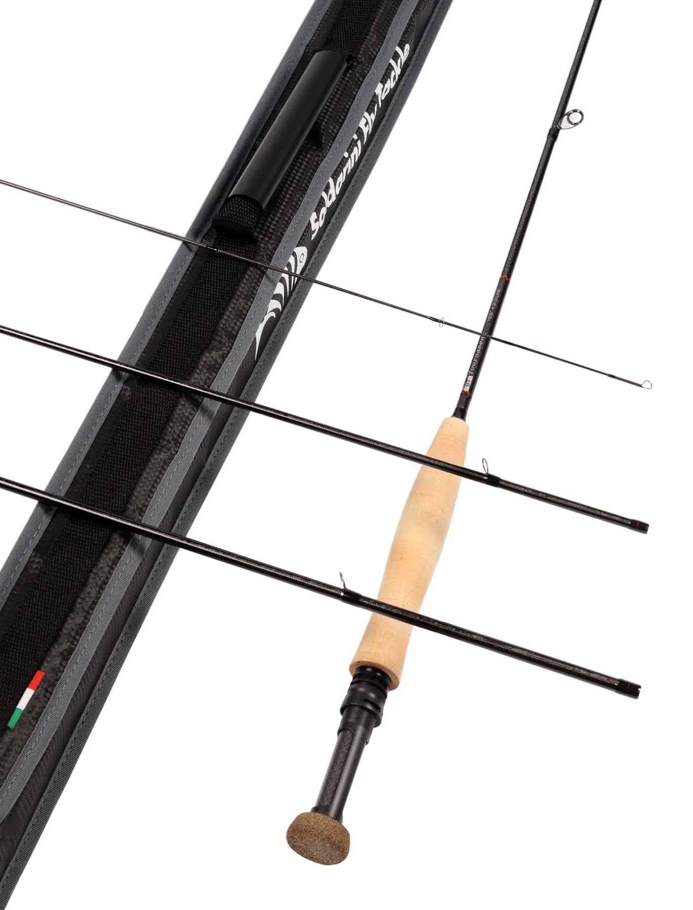 Soldarini Hydropsyche Tournament Euronymph XUL fly rod with additional full carbon tip