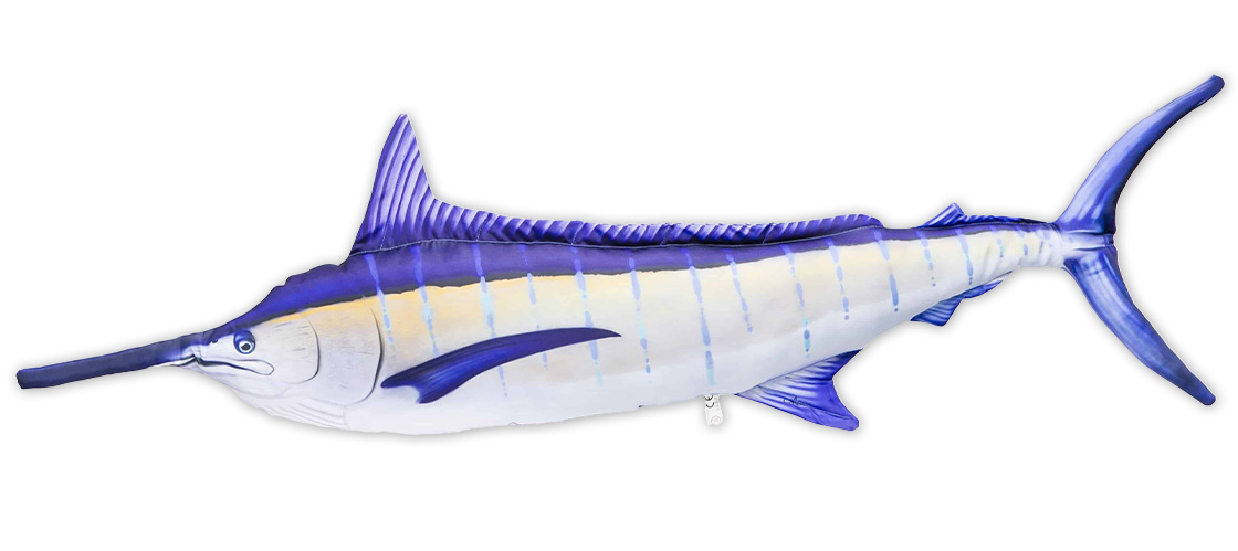 Fish Pillow Soft Toy Blue Marlin 118cm