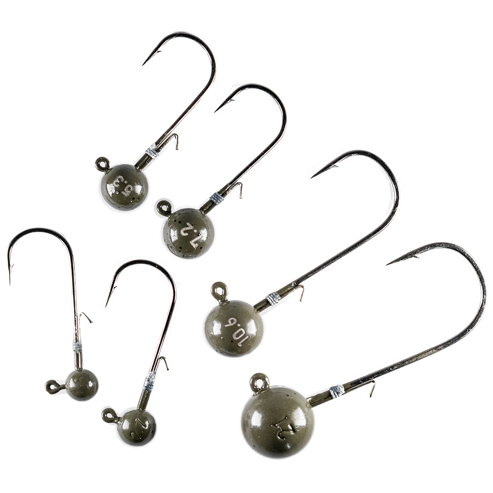 LMAB Tungsten Round Jig #2 green pumpkin
